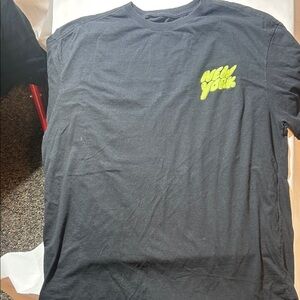 Clock House - New York - Men's Black Tee with Neon Graphic
